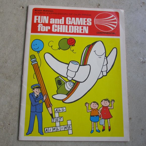 Vintage 1977 Continental Fun and Games For Children Workbook - Picture 1 of 7